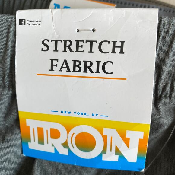 Iron Co. Cargo Pants Men M Green Gorpcore Pull On Drawstring Legs Stretch NWT - Picture 7 of 12